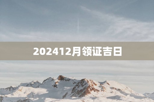 202512月领证吉日
