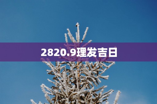 2820.9理发吉日