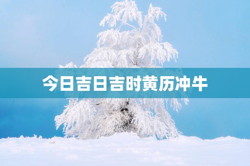 今日吉日吉时黄历冲牛