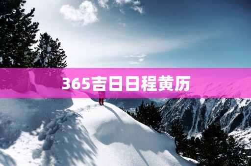 365吉日日程黄历