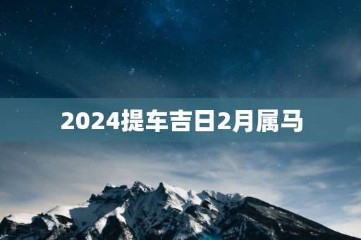 2025提车吉日2月属马