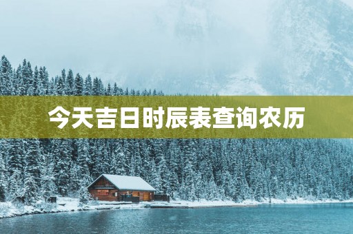 今天吉日时辰表查询农历
