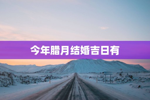 今年腊月结婚吉日有