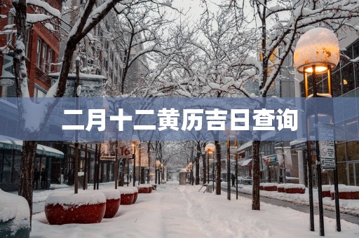 二月十二黄历吉日查询