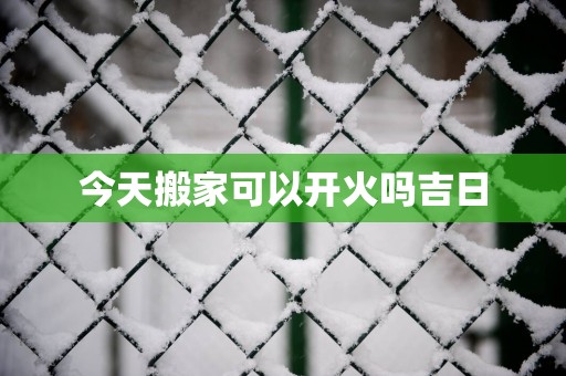 今天搬家可以开火吗吉日