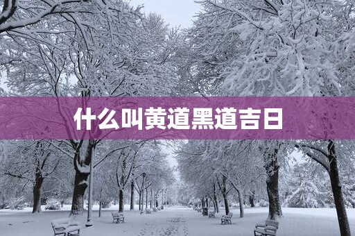 什么叫黄道黑道吉日