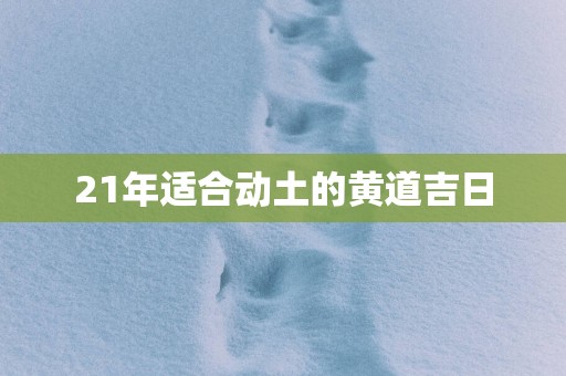 21年适合动土的黄道吉日