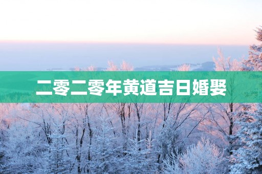 二零二零年黄道吉日婚娶