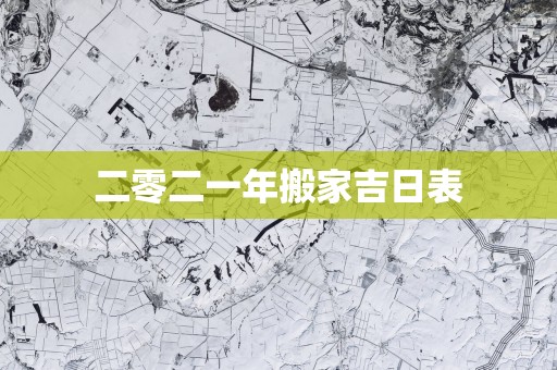 二零二一年搬家吉日表
