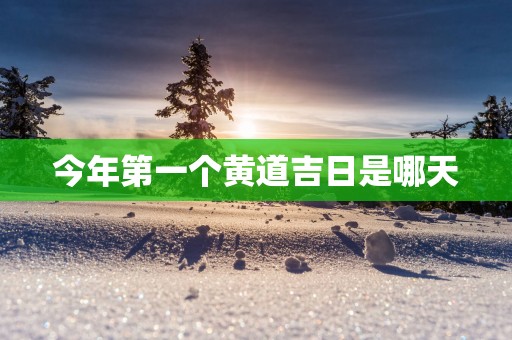 今年第一个黄道吉日是哪天