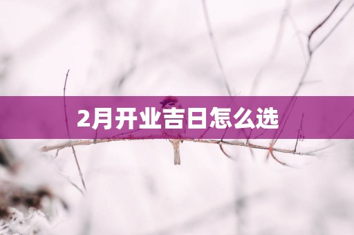 2月开业吉日怎么选