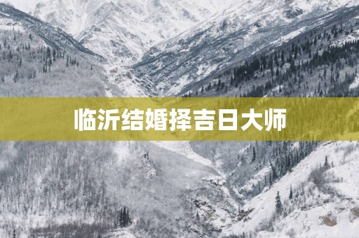 临沂结婚择吉日大师