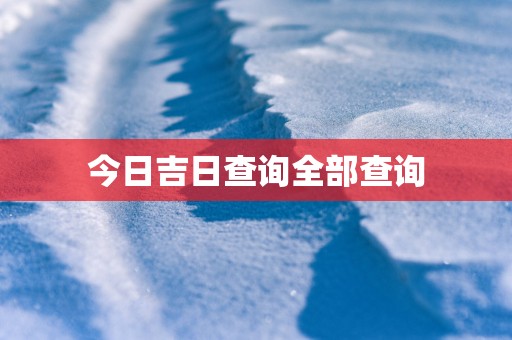 今日吉日查询全部查询