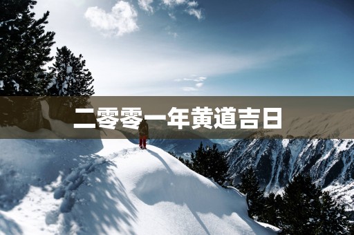 二零零一年黄道吉日