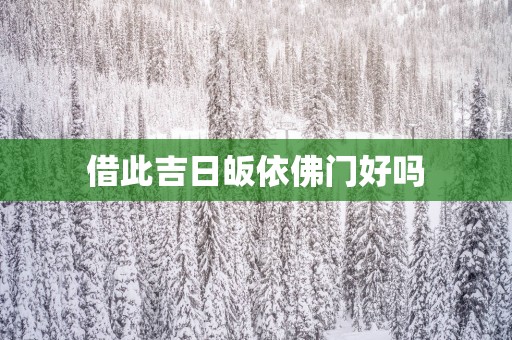借此吉日皈依佛门好吗