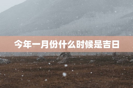 今年一月份什么时候是吉日