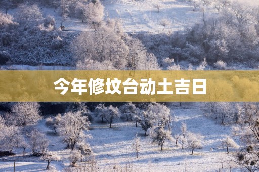 今年修坟台动土吉日