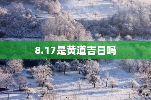 8.17是黄道吉日吗