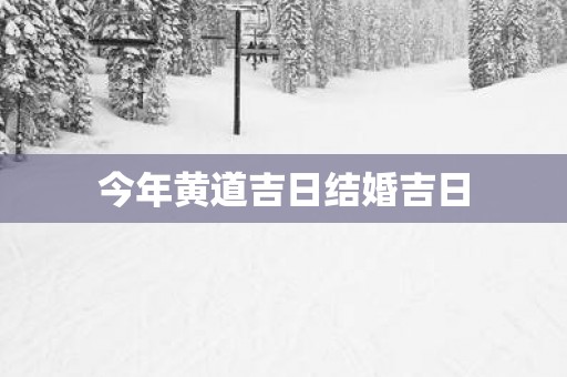 今年黄道吉日结婚吉日