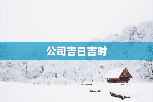 公司吉日吉时