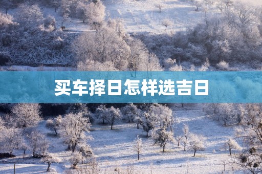 买车择日怎样选吉日