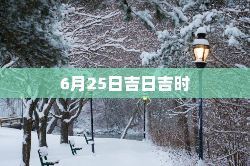 6月25日吉日吉时