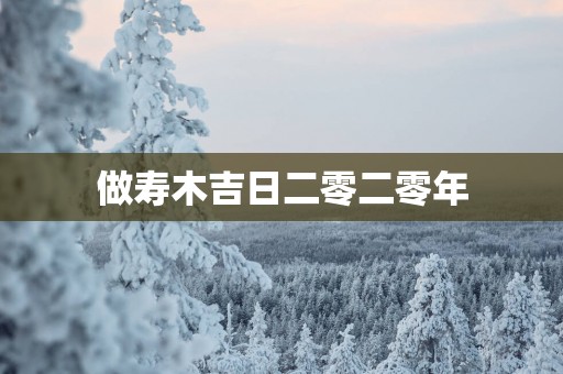 做寿木吉日二零二零年