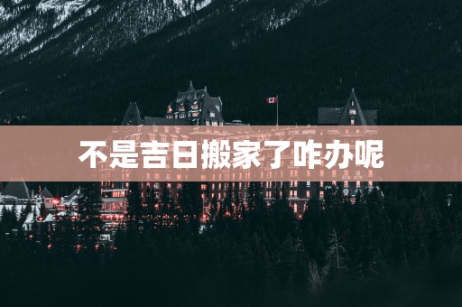 不是吉日搬家了咋办呢