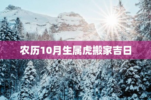 农历10月生属虎搬家吉日