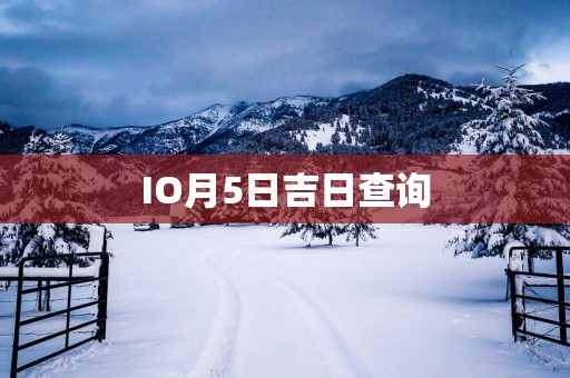 IO月5日吉日查询