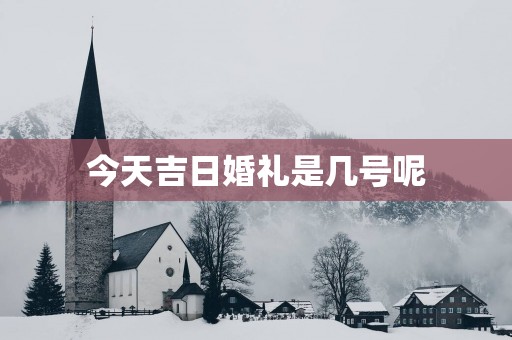 今天吉日婚礼是几号呢