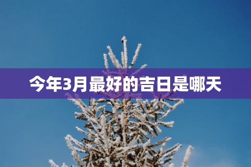 今年3月最好的吉日是哪天