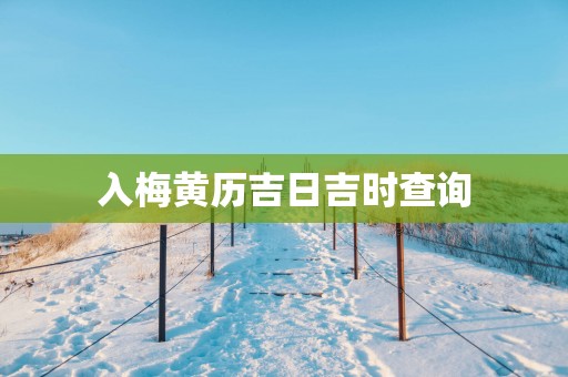 入梅黄历吉日吉时查询