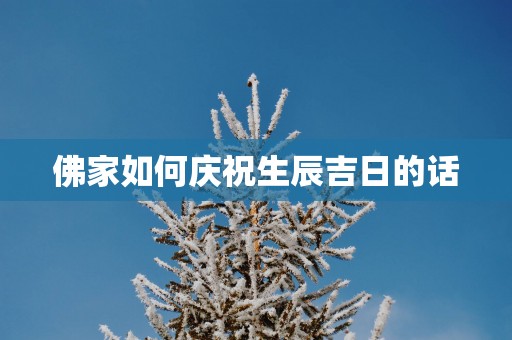 佛家如何庆祝生辰吉日的话