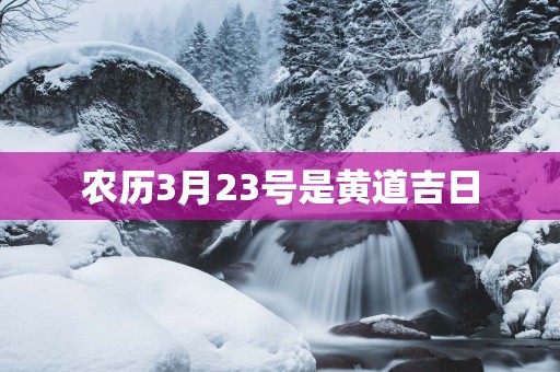 农历3月23号是黄道吉日