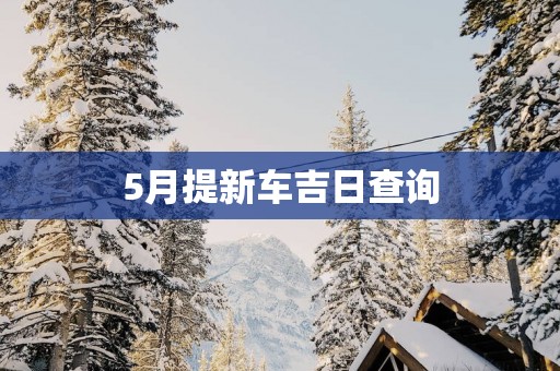 5月提新车吉日查询