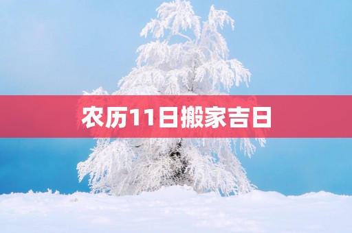 农历11日搬家吉日