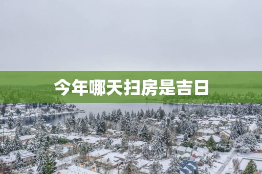 今年哪天扫房是吉日
