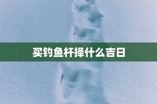 买钓鱼杆择什么吉日