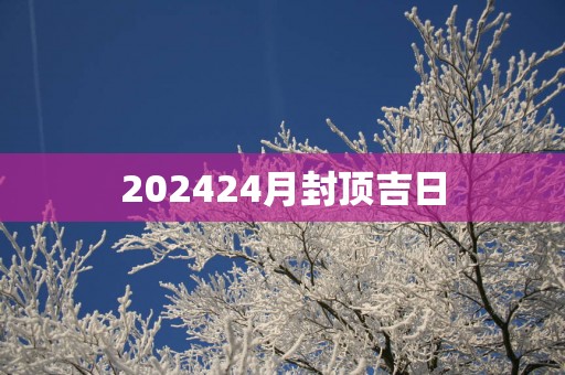 202524月封顶吉日
