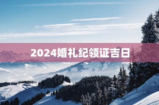 2024婚礼纪领证吉日