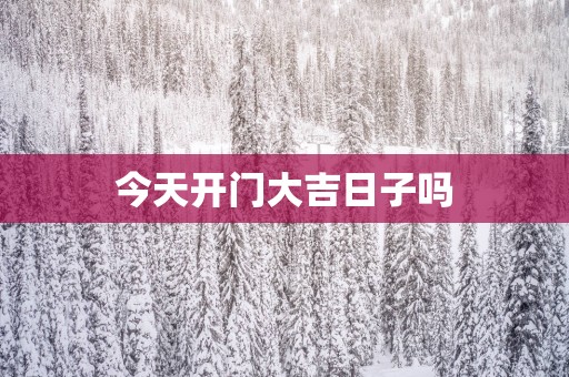 今天开门大吉日子吗