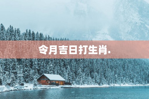 令月吉日打生肖.