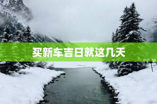 买新车吉日就这几天