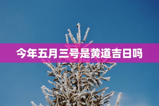今年五月三号是黄道吉日吗