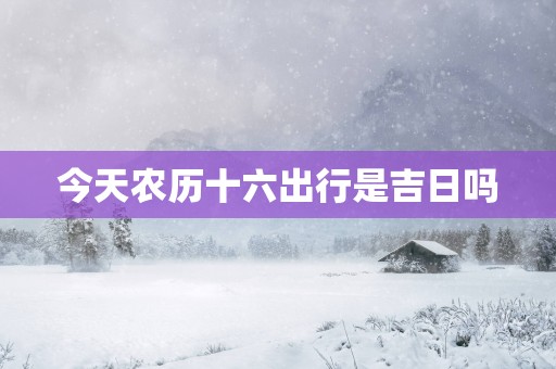 今天农历十六出行是吉日吗