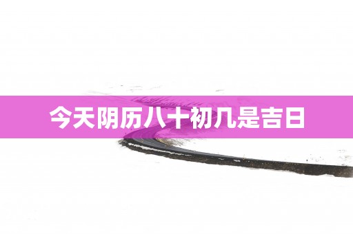 今天阴历八十初几是吉日
