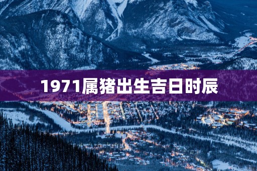 1971属猪出生吉日时辰