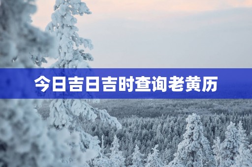 今日吉日吉时查询老黄历