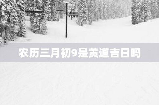 农历三月初9是黄道吉日吗